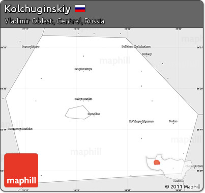 Silver Style Simple Map of Kolchuginskiy