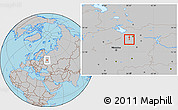 Gray Location Map of Rostov