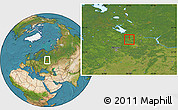 Satellite Location Map of Rostov