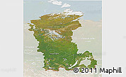 Satellite 3D Map of Eastern Siberia, lighten