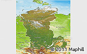 Satellite 3D Map of Eastern Siberia, physical outside