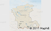 Shaded Relief 3D Map of Eastern Siberia, lighten