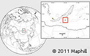 Blank Location Map of Ulan-Ude
