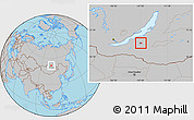 Gray Location Map of Ulan-Ude