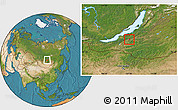 Satellite Location Map of Ulan-Ude