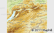 Physical 3D Map of Chita Oblast