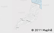 Silver Style 3D Map of Karymskiy, single color outside