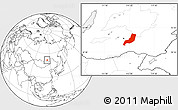 Blank Location Map of Karymskiy
