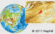 Physical Location Map of Karymskiy
