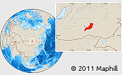 Shaded Relief Location Map of Karymskiy