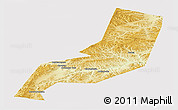 Physical Panoramic Map of Karymskiy, cropped outside
