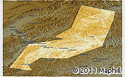 Physical Panoramic Map of Karymskiy, darken