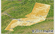 Physical Panoramic Map of Karymskiy, satellite outside