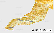 Physical Panoramic Map of Karymskiy, single color outside