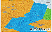 Political Panoramic Map of Karymskiy