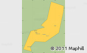 Savanna Style Simple Map of Karymskiy, cropped outside