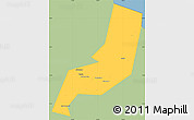 Savanna Style Simple Map of Karymskiy, single color outside