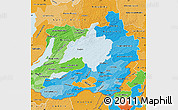 Political Shades Map of Chita Oblast