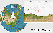 Satellite Location Map of Petrovsk-Zabaykalsky, highlighted grandparent region