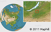 Satellite Location Map of Petrovsk-Zabaykalsky