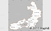 Gray Simple Map of Chita Oblast, cropped outside