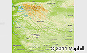Physical 3D Map of Evenk Autonomous Okrug