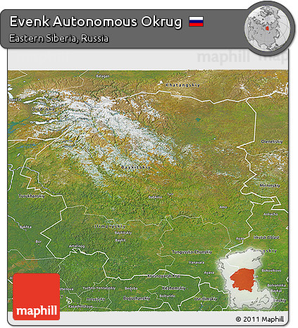 Satellite 3D Map of Evenk Autonomous Okrug