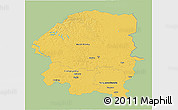 Savanna Style 3D Map of Evenk Autonomous Okrug, single color outside