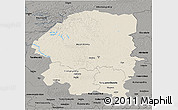 Shaded Relief 3D Map of Evenk Autonomous Okrug, darken, semi-desaturated