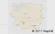 Shaded Relief 3D Map of Evenk Autonomous Okrug, lighten, desaturated