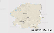 Shaded Relief 3D Map of Evenk Autonomous Okrug, single color outside