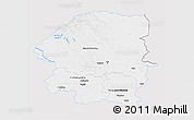 Silver Style 3D Map of Evenk Autonomous Okrug, single color outside