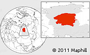 Blank Location Map of Evenk Autonomous Okrug, highlighted parent region