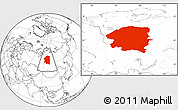 Blank Location Map of Evenk Autonomous Okrug