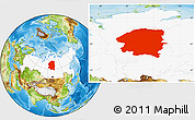 Physical Location Map of Evenk Autonomous Okrug, highlighted country
