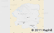 Classic Style Map of Evenk Autonomous Okrug, single color outside