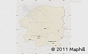 Shaded Relief Map of Evenk Autonomous Okrug, lighten, semi-desaturated
