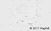 Silver Style Map of Evenk Autonomous Okrug, single color outside