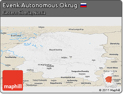 Classic Style Panoramic Map of Evenk Autonomous Okrug