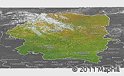 Satellite Panoramic Map of Evenk Autonomous Okrug, desaturated