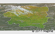Satellite Panoramic Map of Evenk Autonomous Okrug, semi-desaturated