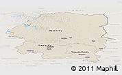Shaded Relief Panoramic Map of Evenk Autonomous Okrug, lighten