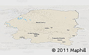 Shaded Relief Panoramic Map of Evenk Autonomous Okrug, lighten, semi-desaturated
