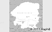 Gray Simple Map of Evenk Autonomous Okrug