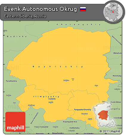Savanna Style Simple Map of Evenk Autonomous Okrug