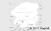 Silver Style Simple Map of Evenk Autonomous Okrug