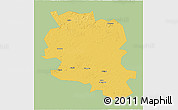 Savanna Style 3D Map of Tungussko-Chunskiy, single color outside