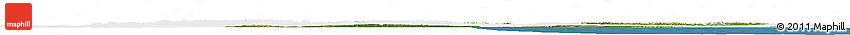Satellite Horizon Map of Eastern Siberia, single color outside