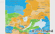 Political Shades 3D Map of Irkutsk Oblast