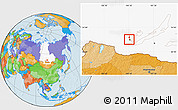 Political Location Map of Irkutsk, highlighted grandparent region